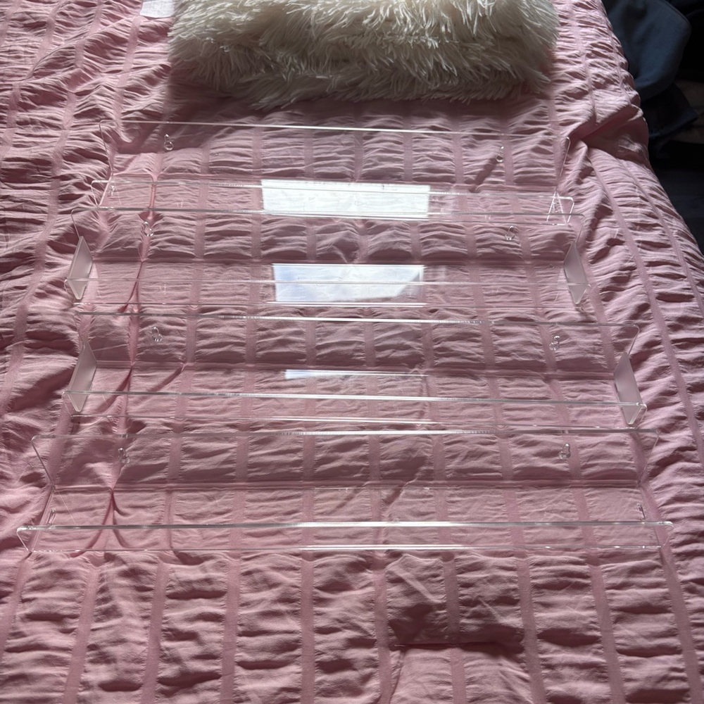 4 acrylic wall shelves